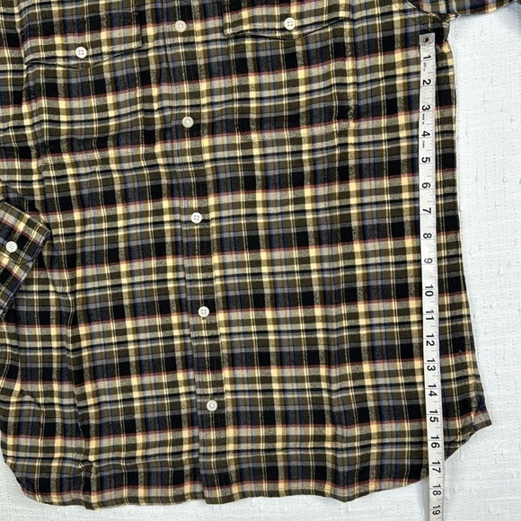 Everlane Men's Plaid Button Down Shirt - Brown and Yellow - Picture 8 of 12